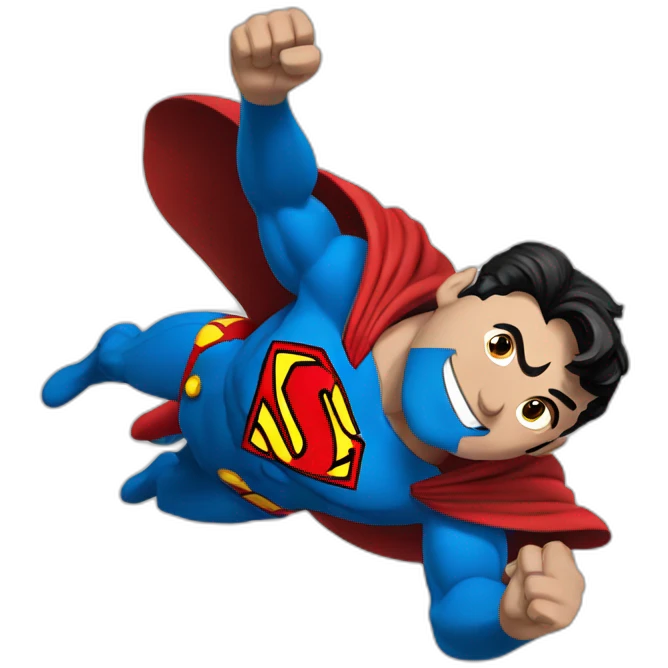 Superman happy emoji
