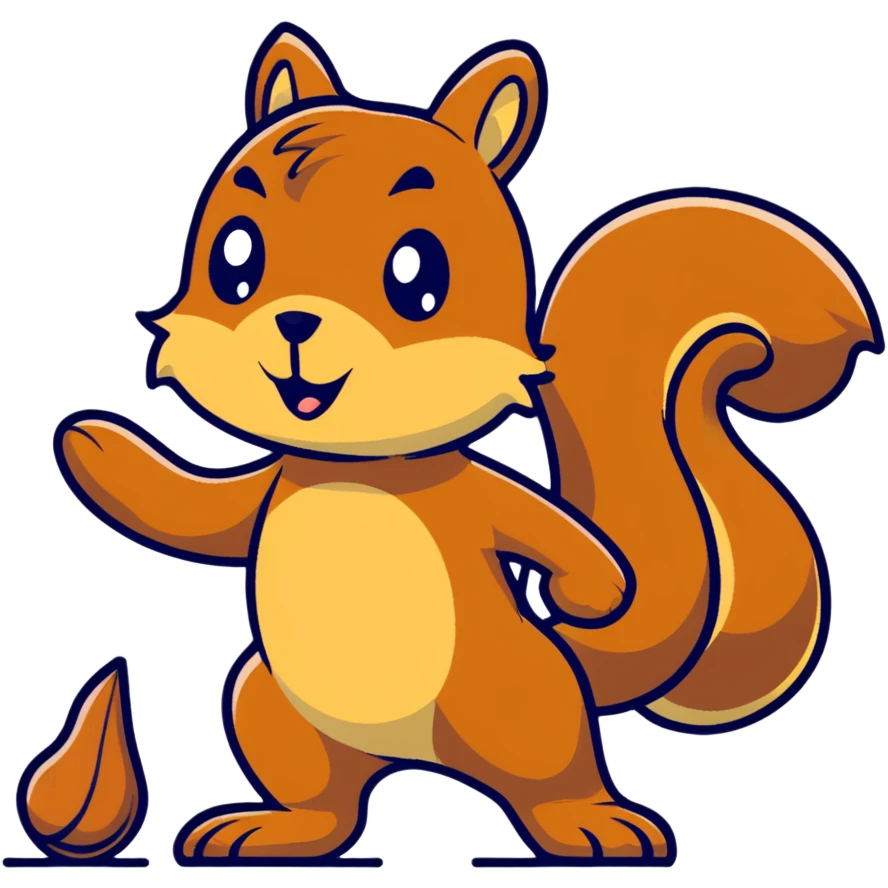 Bewildered squirrel scratching head with acorn nearby emoji