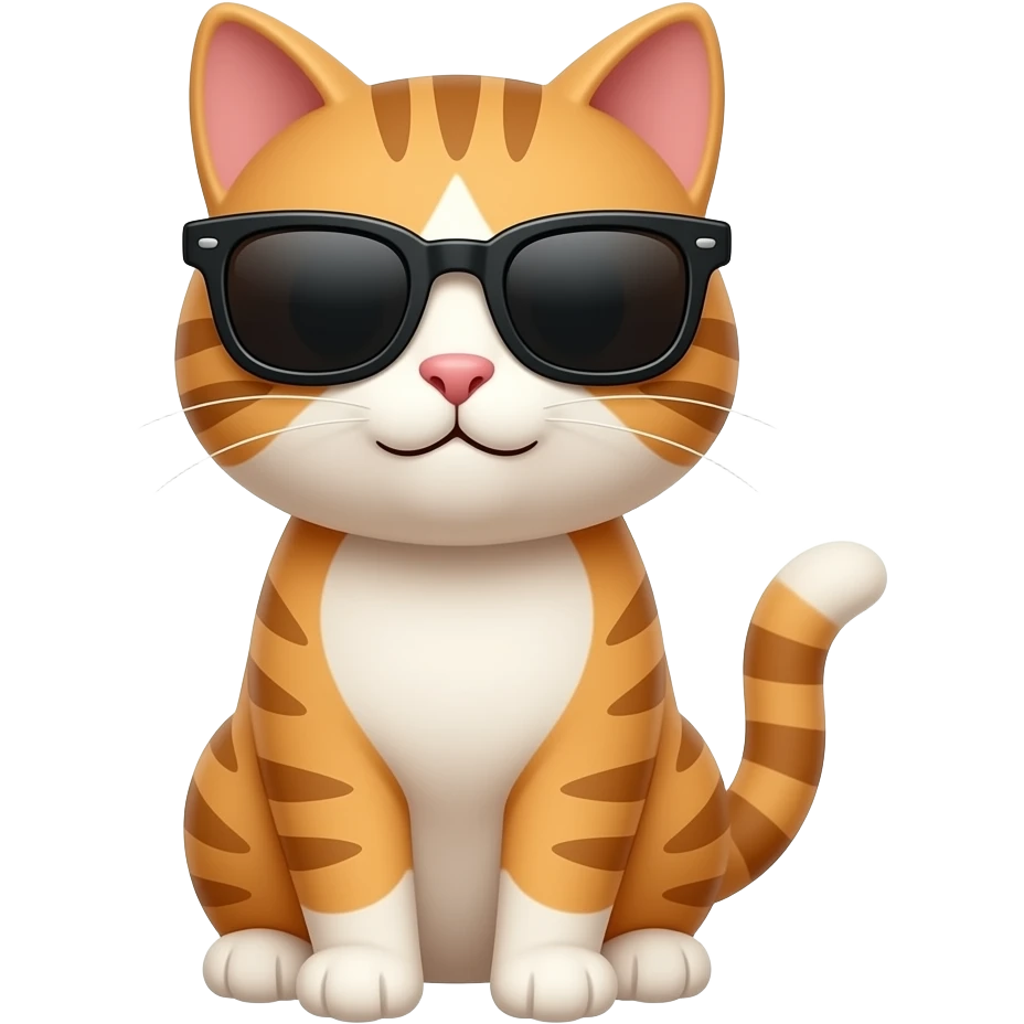 Cat wearing sunglasses emoji