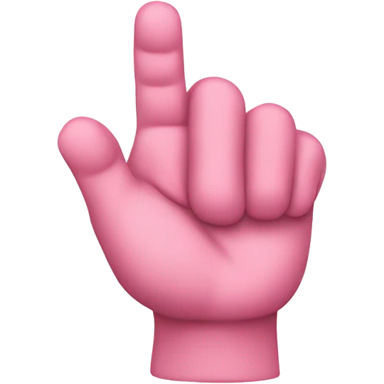 🤟🏻 with a pink cast on the thumb  emoji