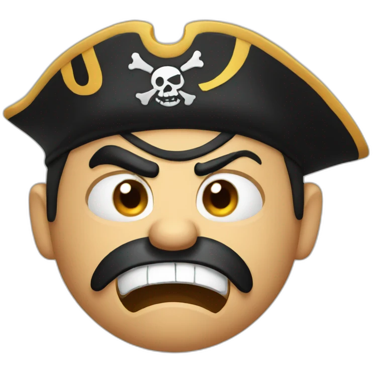 pirate angry face emoji