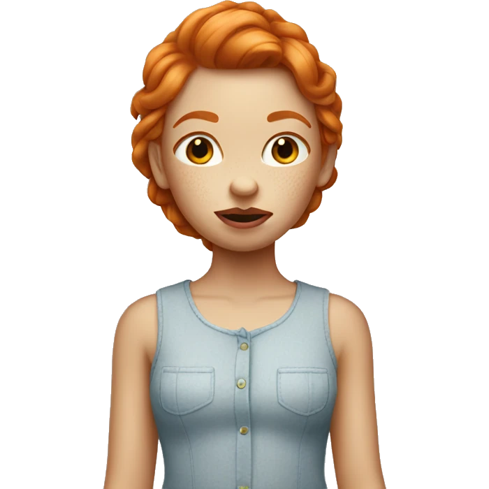 ginger girl with big lips emoji