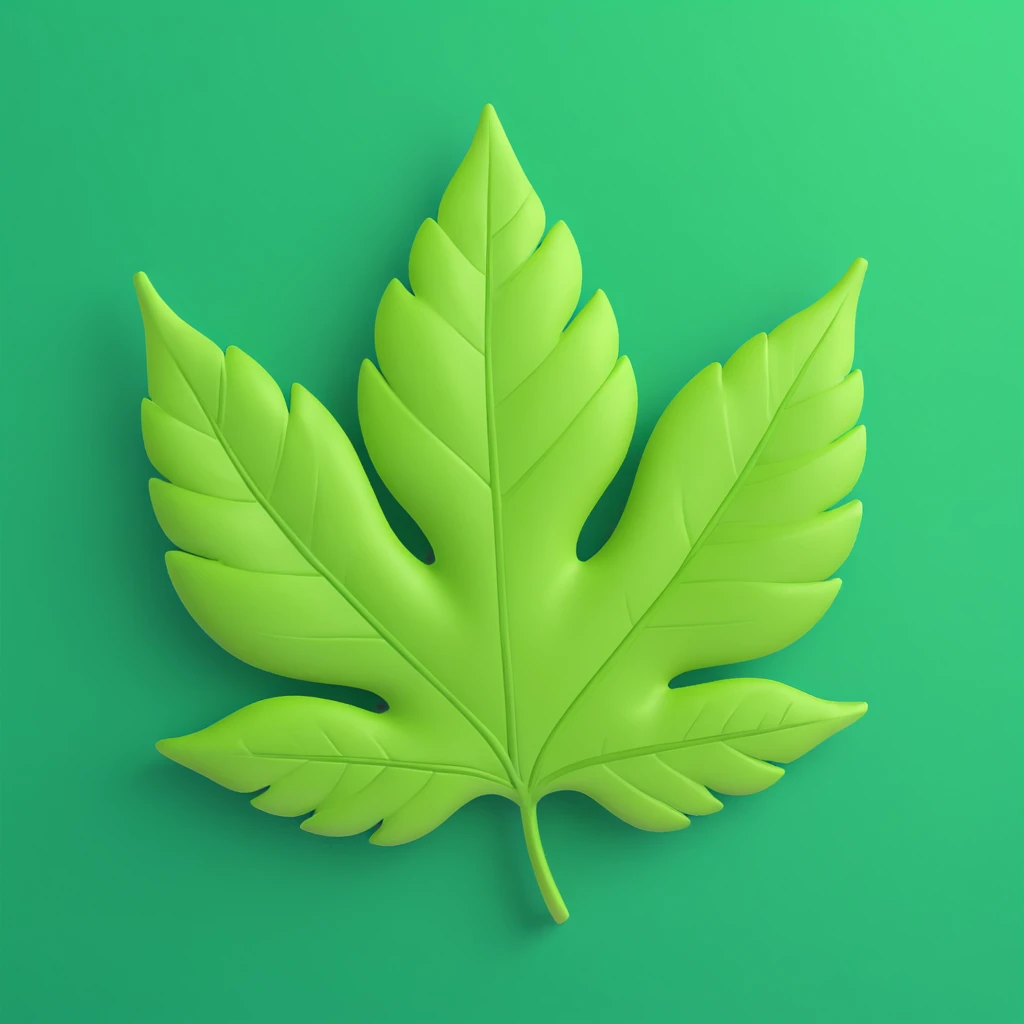 Лавровий лист green background  emoji