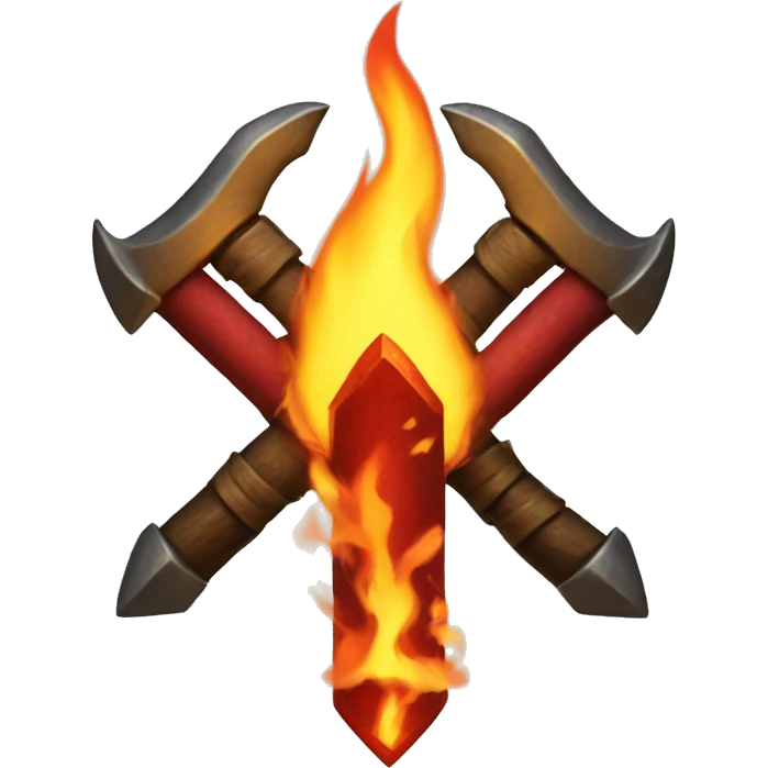 an emblem to represent the elements of Fire in Dungeon and Dragon. emoji