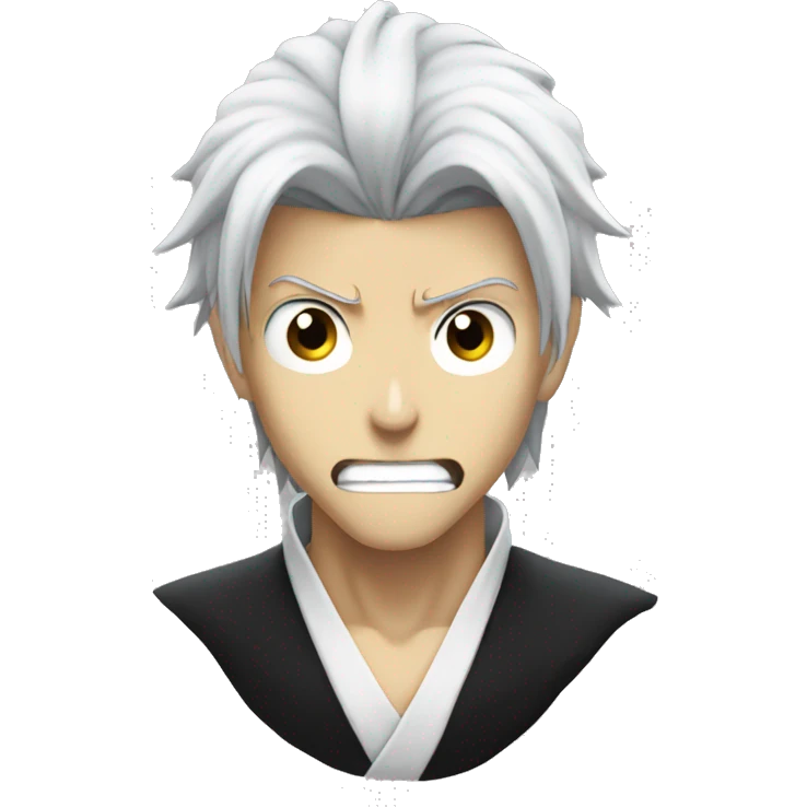 Aizen from bleach shocked face emoji