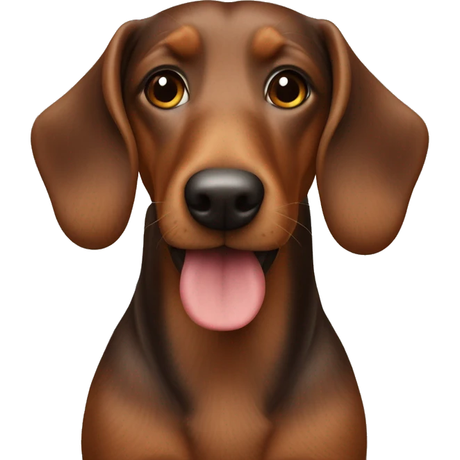 Dackel in Braun mit helleren Ohren emoji