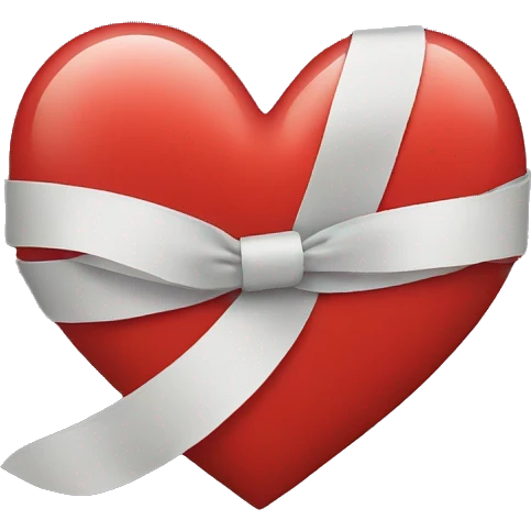 Heart with ribbons emoji