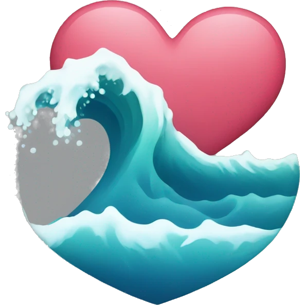 Waves Heart  emoji