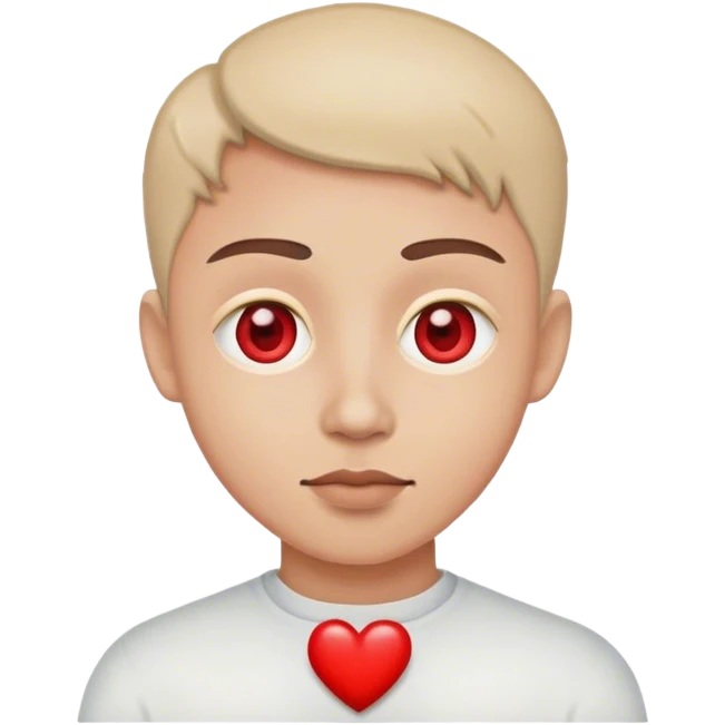 One eye in red heart emoji