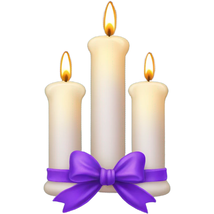 candles with bows emoji