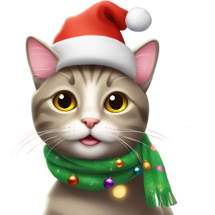 Christmas cat emoji