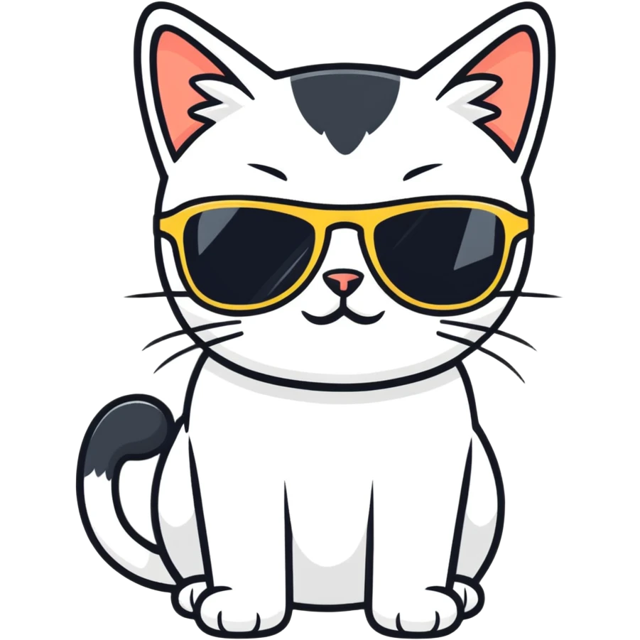 Cat with sunglasses emoji
