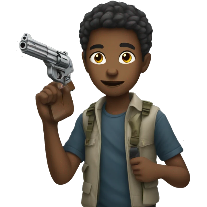 boy with a toy gun emoji