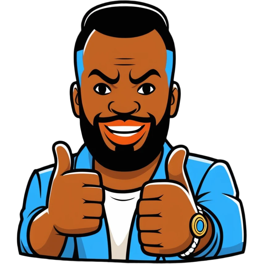 Mr. T giving a thumbs up emoji