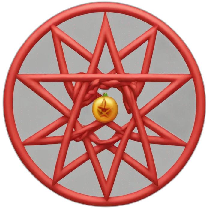 red pentacle emoji