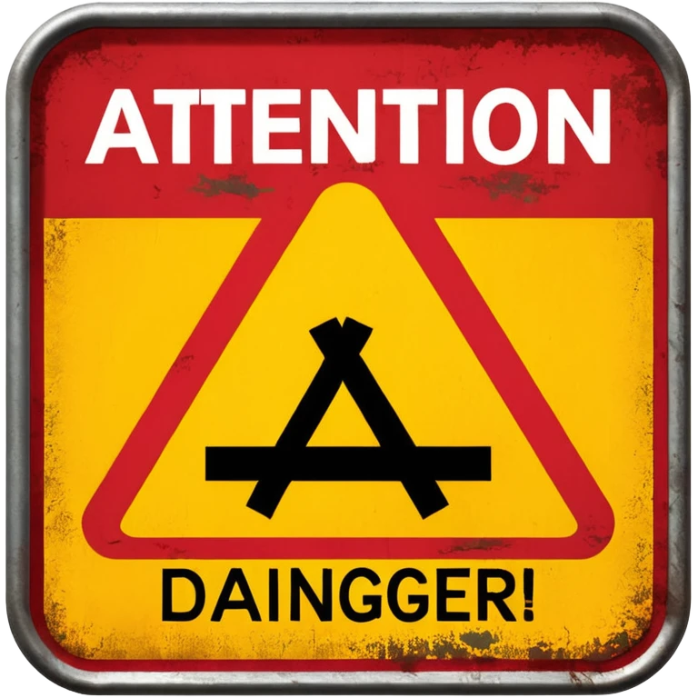 attention stop danger!! entry forbidden emoji