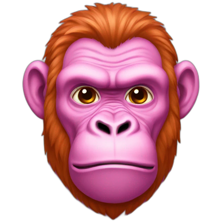 pink gorilla emoji
