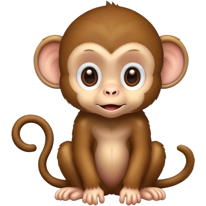 Cute baby monkey emoji