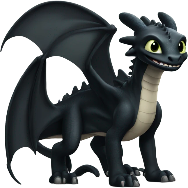 Toothless the dragon emoji