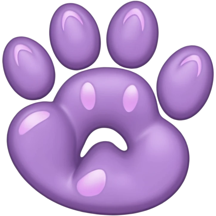 Lilac paw print emoji