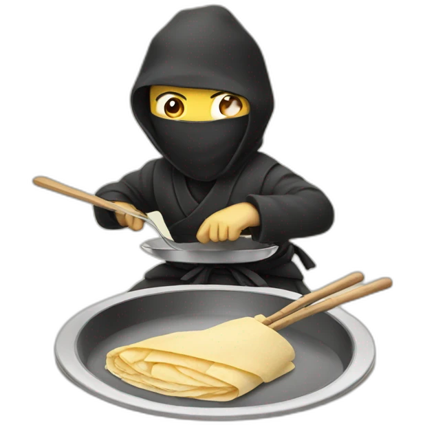 ninja making crepes emoji