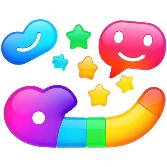 Neon colors match emoji