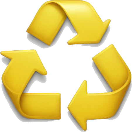 Yellow Recycling Symbol Emoji emoji