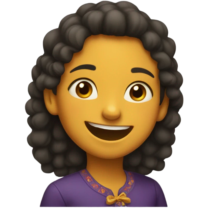 A Spanish Girl giggling  emoji