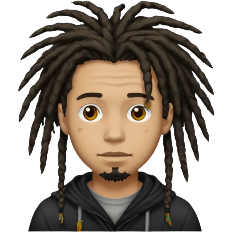 man light skin with dread hair emoji