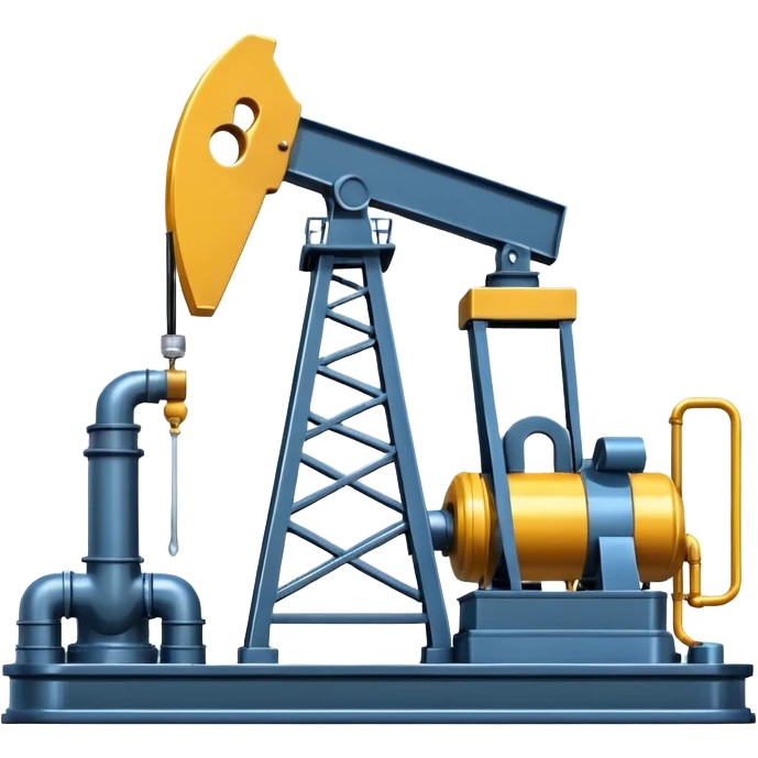 oil pumping station steel shiny emoji