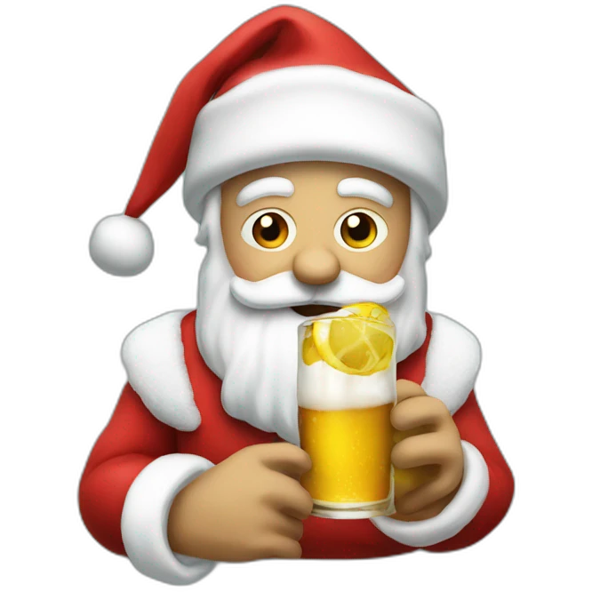 santa claus drunk emoji