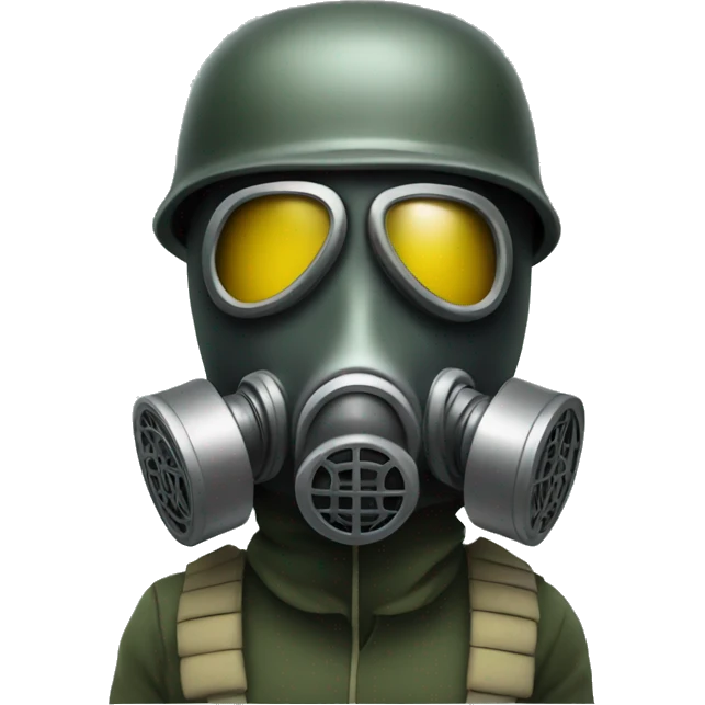 gas mask soldier emoji