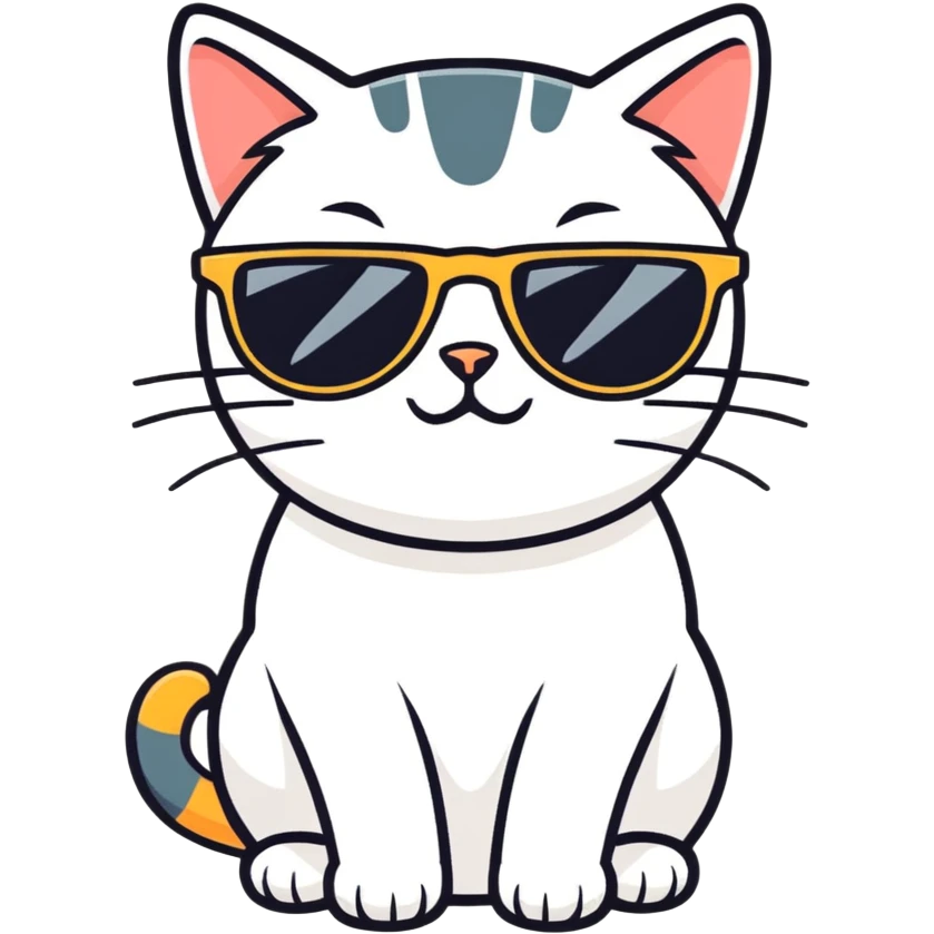 Cat with sunglasses emoji