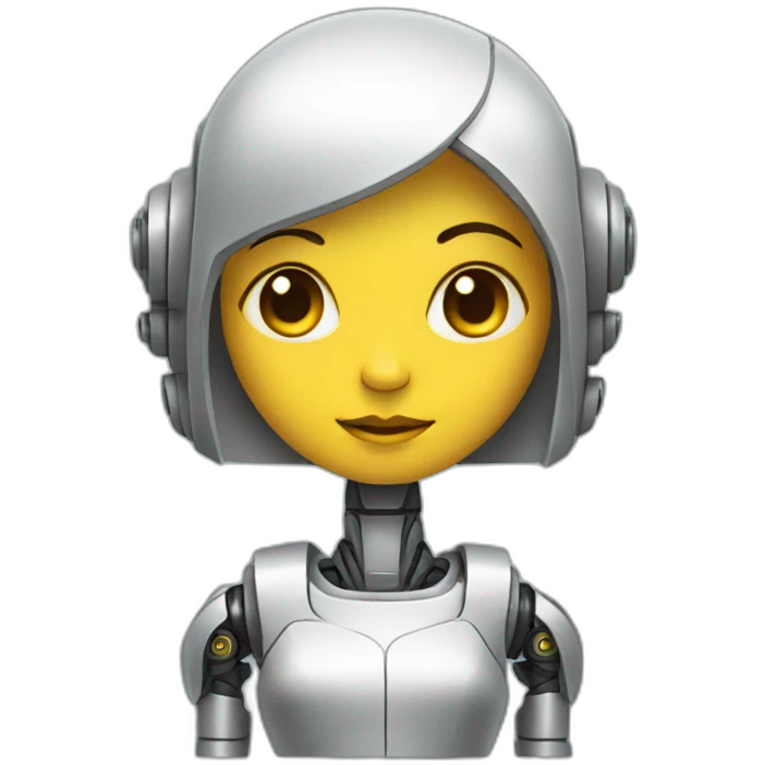 Lady robot emoji