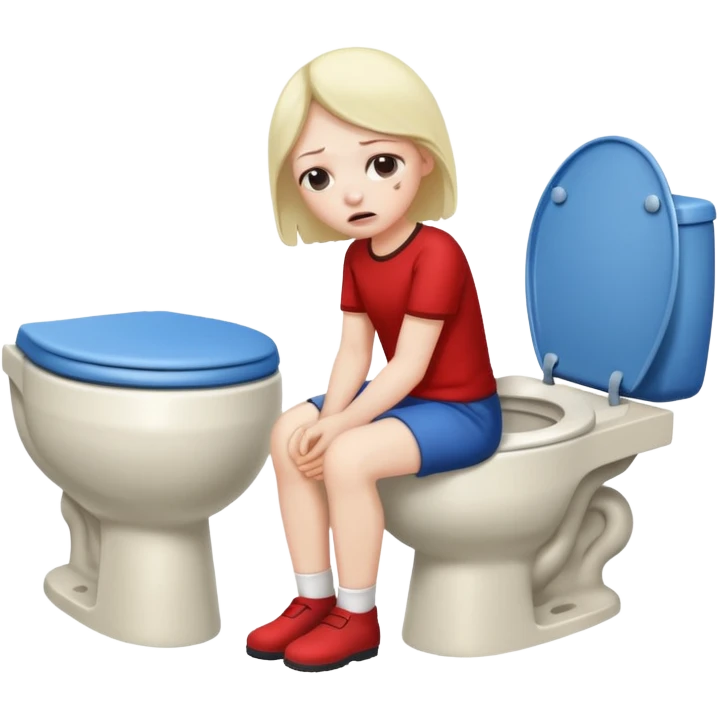 sitting on the toilet in pain emoji