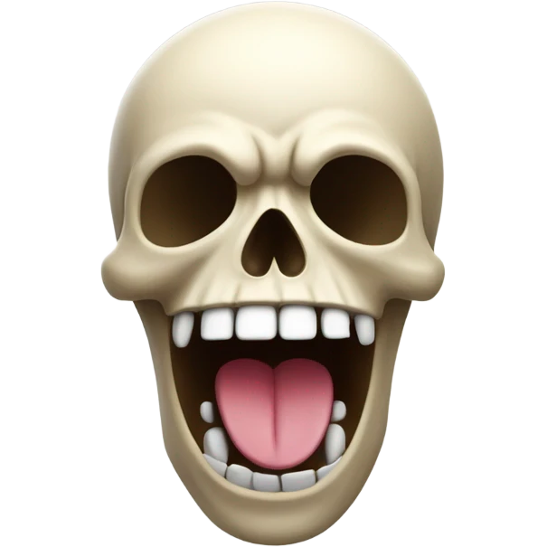 Skull with tongue out emoji