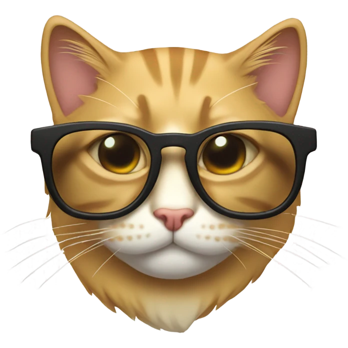 gato con lentes  emoji
