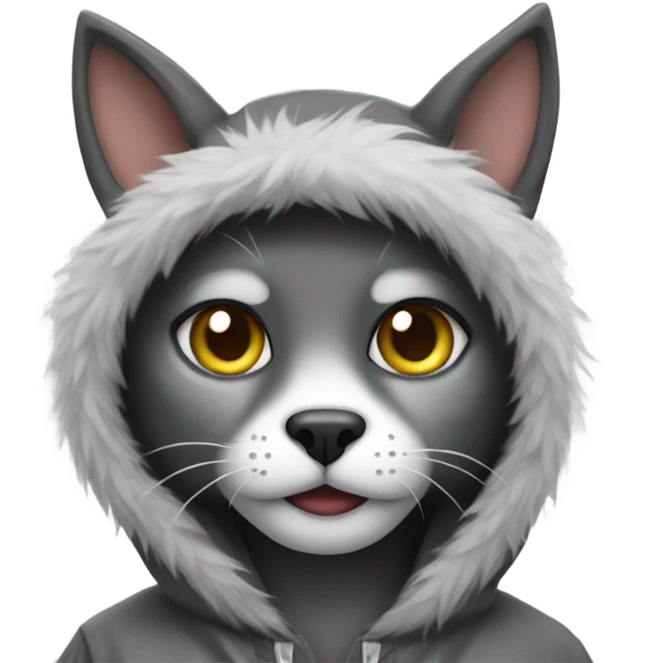 cat in a wolf costume emoji