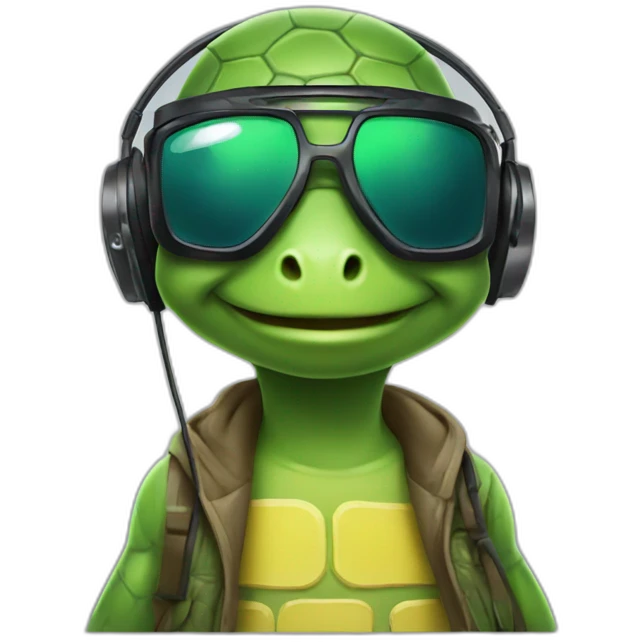 Dj turtle emoji
