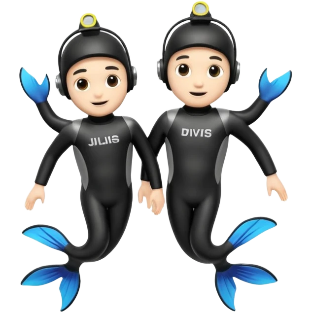 A 3D cartoon pair of diving flippers on a white background, shiny rubber texture, Memoji-style rendering. emoji