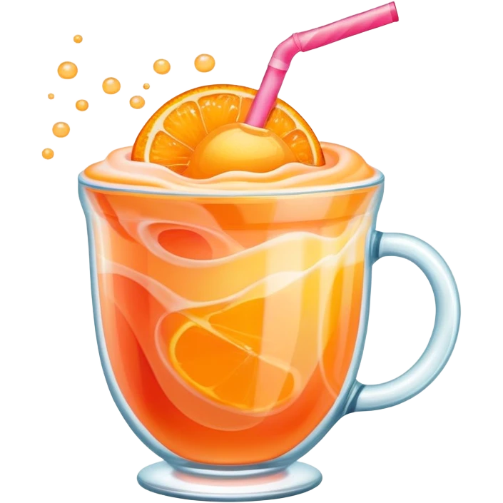 orange hawaiian punch and sherbet in a cup emoji