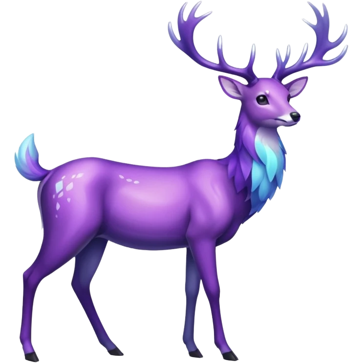 glitter purple and cian pokemon crystal deer emoji