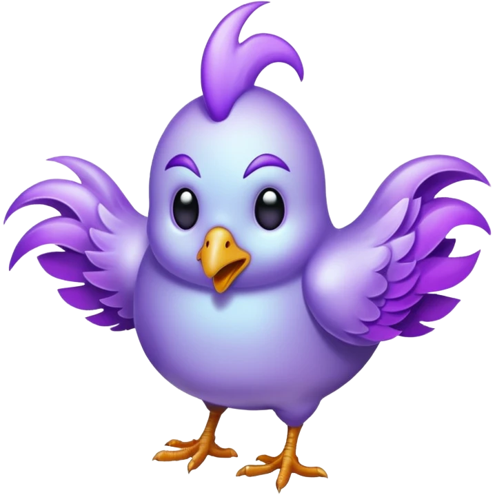 purple chicken ghost  emoji