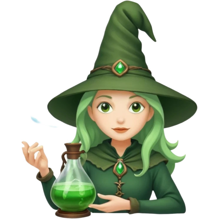 green witch cooking potion emoji
