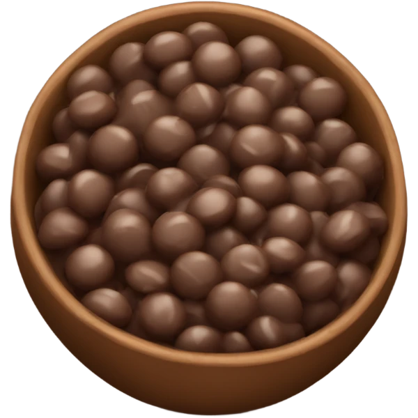 Bowl full of chocolate chips  emoji