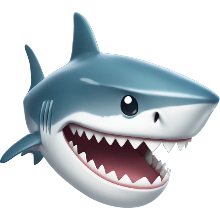 Smiling shark emoji