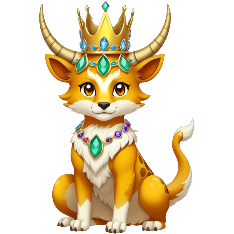 colorful anthro horned Royal vernid fursona Fakemon emoji