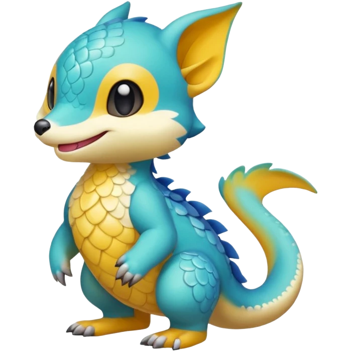Cute cool animal hybrid Fakemon full body emoji