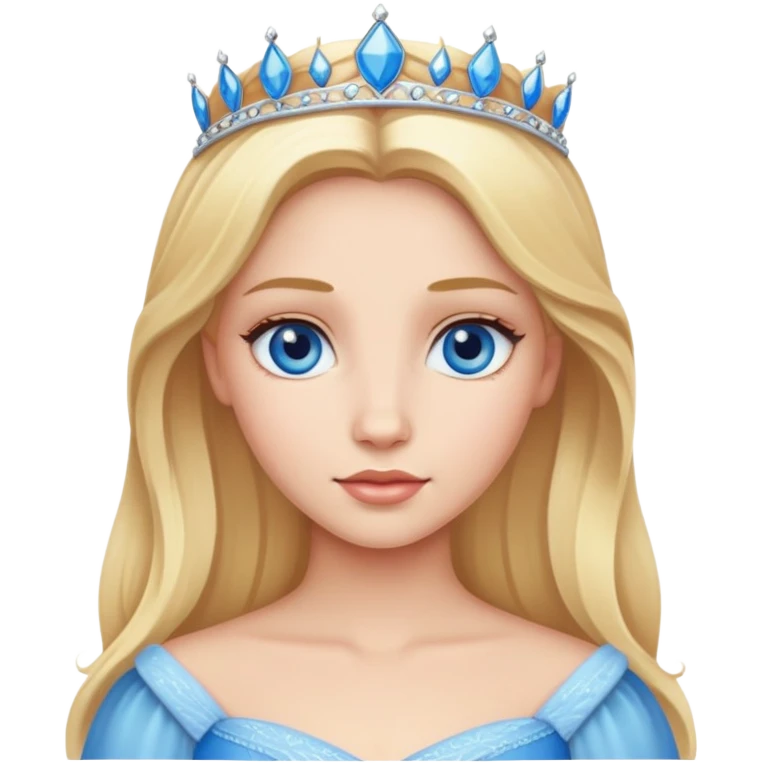 Princesse with blonde hair and blue eyes emoji