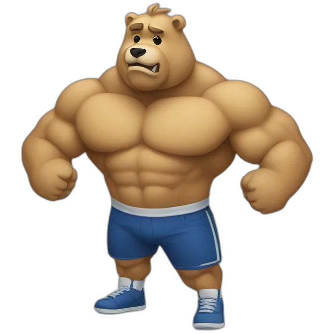 Ours qui fait de la muscu  emoji